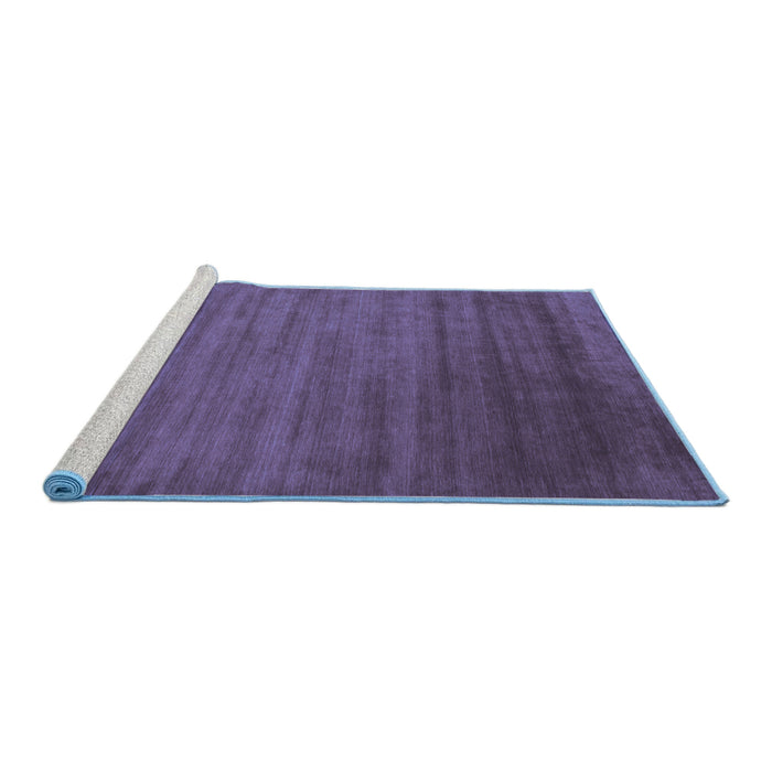 Sideview of Machine Washable Abstract Blue Contemporary Rug, wshcon19blu