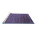 Sideview of Machine Washable Abstract Blue Contemporary Rug, wshcon19blu