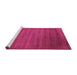 Sideview of Machine Washable Abstract Pink Contemporary Rug, wshcon19pnk