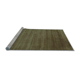 Sideview of Machine Washable Abstract Light Blue Contemporary Rug, wshcon19lblu