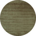 Round Abstract Light Blue Contemporary Rug, con19lblu