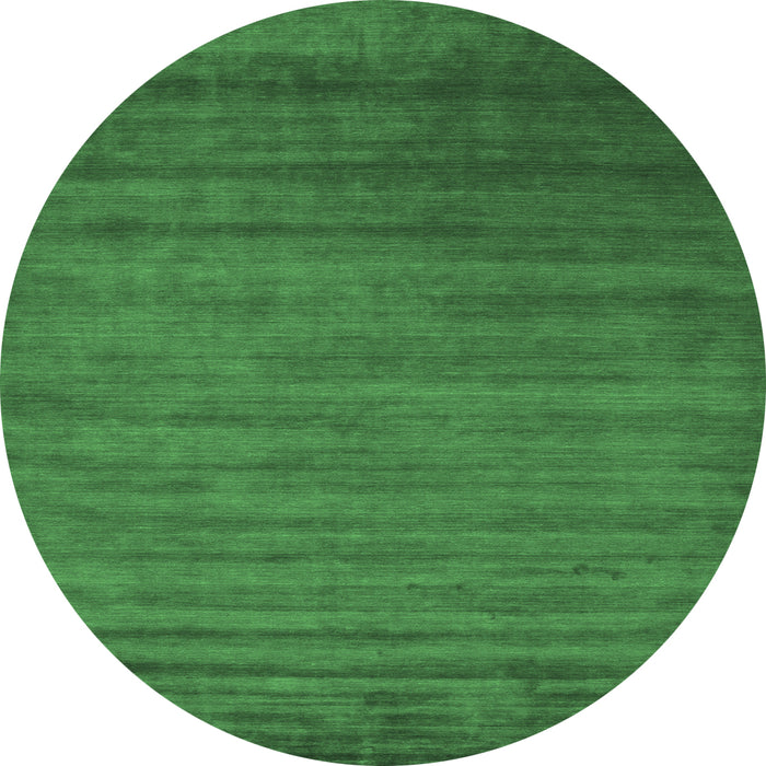 Round Abstract Emerald Green Contemporary Rug, con19emgrn