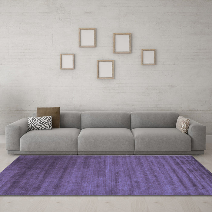 Machine Washable Abstract Blue Contemporary Rug in a Living Room, wshcon19blu