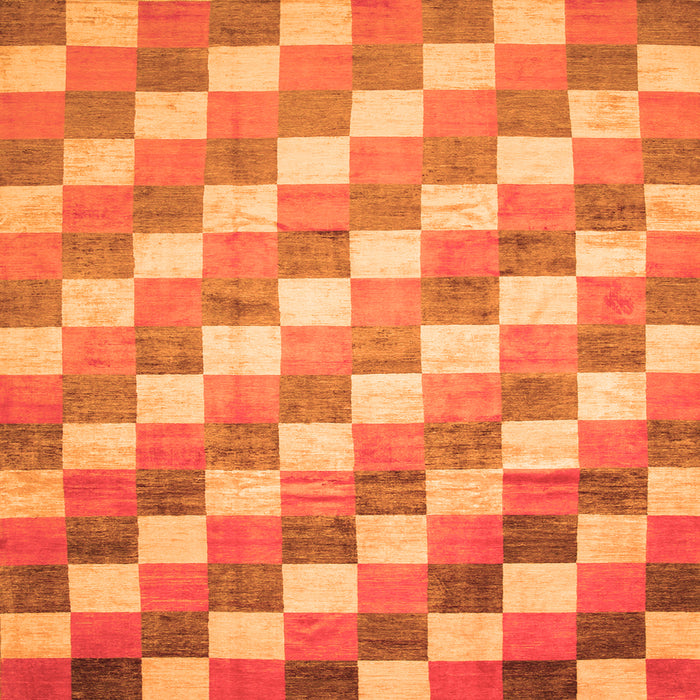 Round Machine Washable CON1X Orange CON1X Area Rugs, wshcon1org