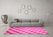 Machine Washable CON1X Pink CON1X Rug in a Living Room, wshcon1pnk