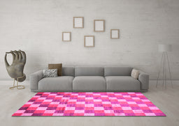 Machine Washable CON1X Pink CON1X Rug in a Living Room, wshcon1pnk