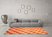 Machine Washable CON1X Orange CON1X Area Rugs in a Living Room, wshcon1org