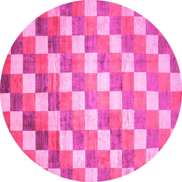 Round Machine Washable CON1X Pink CON1X Rug, wshcon1pnk