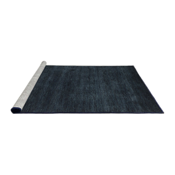 Serging Thickness of Contemporary Dark Blue Grey Blue Abstract Machine Washable Rug, wshcon2