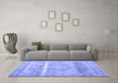 Machine Washable Abstract Blue Contemporary Rug in a Living Room, wshcon2000blu