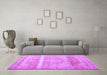 Machine Washable Abstract Purple Contemporary Area Rugs in a Living Room, wshcon2000pur