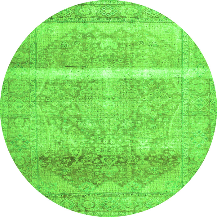 Square Abstract Green Contemporary Rug, con2000grn