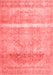 Abstract Red Contemporary Area Rugs