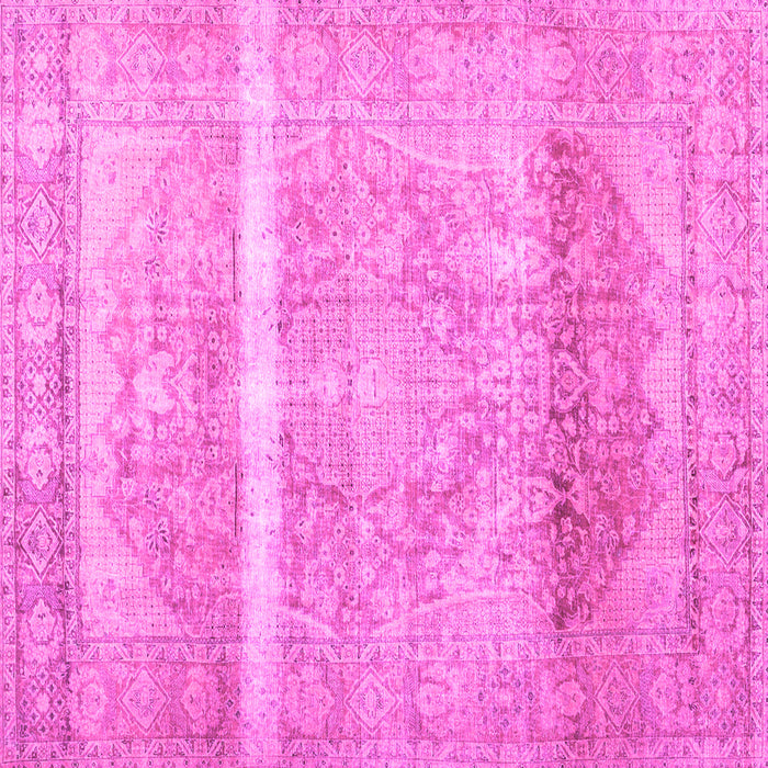 Square Machine Washable Abstract Pink Contemporary Rug, wshcon2000pnk