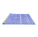 Sideview of Machine Washable Abstract Blue Contemporary Rug, wshcon2000blu