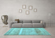 Machine Washable Abstract Light Blue Contemporary Rug in a Living Room, wshcon2000lblu