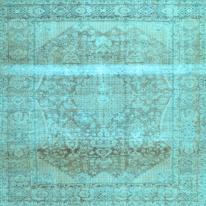 Square Abstract Light Blue Contemporary Rug, con2000lblu