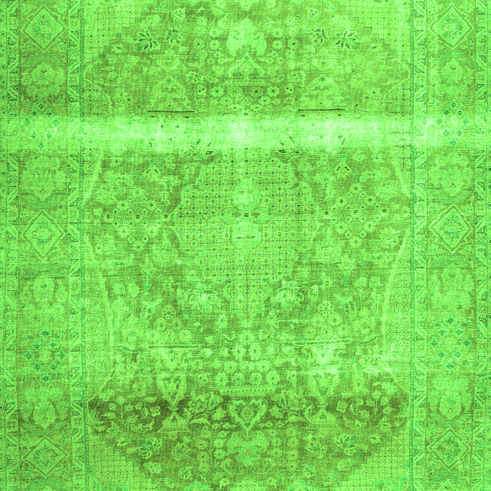 Serging Thickness of Machine Washable Abstract Green Contemporary Area Rugs, wshcon2000grn