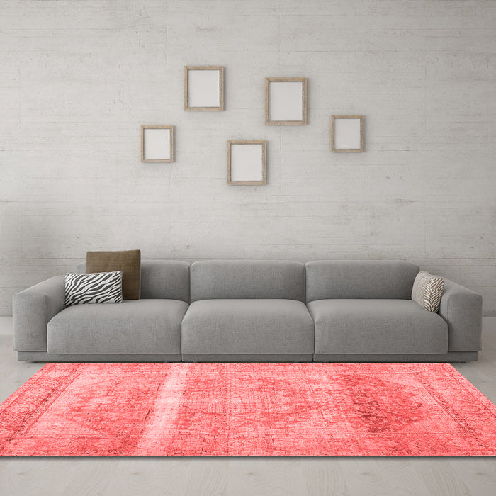 Contemporary Red Washable Rugs