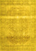 Abstract Yellow Contemporary Rug, con2000yw