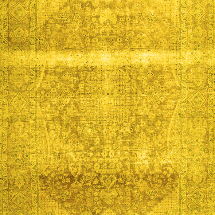 Machine Washable Abstract Yellow Contemporary Rug, wshcon2000yw
