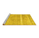 Sideview of Machine Washable Abstract Yellow Contemporary Rug, wshcon2000yw