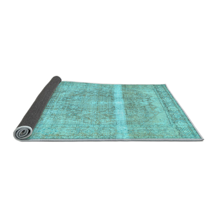 Sideview of Abstract Light Blue Contemporary Rug, con2000lblu