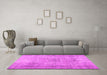 Machine Washable Abstract Pink Contemporary Rug in a Living Room, wshcon2001pnk