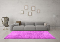 Machine Washable Abstract Pink Contemporary Rug, wshcon2001pnk