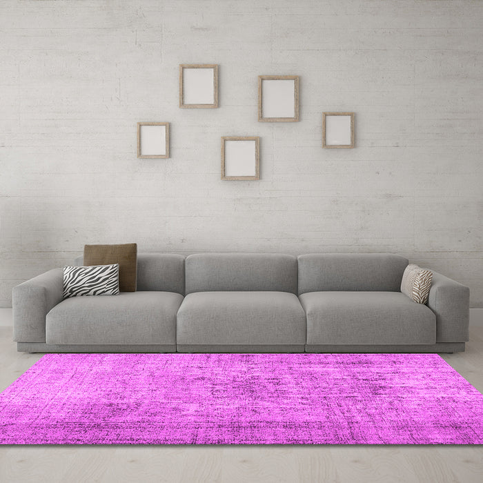 Machine Washable Abstract Pink Contemporary Rug in a Living Room, wshcon2001pnk