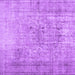 Square Abstract Purple Contemporary Rug, con2001pur