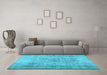 Machine Washable Abstract Light Blue Contemporary Rug in a Living Room, wshcon2001lblu