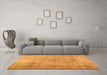 Machine Washable Abstract Orange Contemporary Area Rugs in a Living Room, wshcon2001org