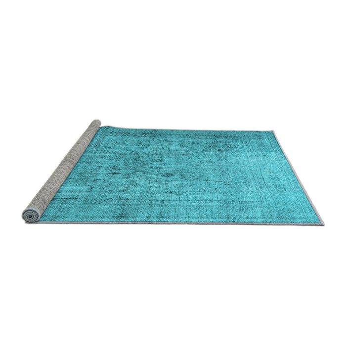 Sideview of Machine Washable Abstract Light Blue Contemporary Rug, wshcon2001lblu