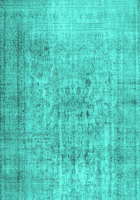 Abstract Turquoise Contemporary Rug, con2001turq