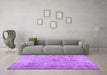 Machine Washable Abstract Purple Contemporary Area Rugs in a Living Room, wshcon2001pur