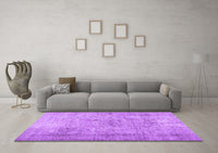 Machine Washable Abstract Purple Contemporary Rug, wshcon2001pur