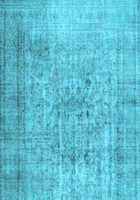 Abstract Light Blue Contemporary Rug, con2001lblu