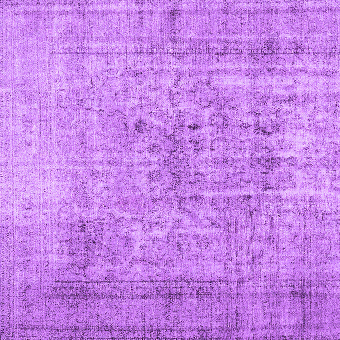 Square Machine Washable Abstract Purple Contemporary Area Rugs, wshcon2001pur