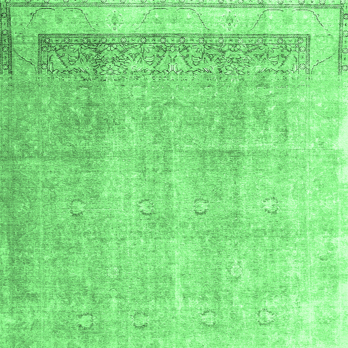 Square Abstract Emerald Green Contemporary Rug, con2002emgrn