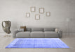 Machine Washable Abstract Blue Contemporary Rug in a Living Room, wshcon2002blu