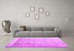 Machine Washable Abstract Pink Contemporary Rug in a Living Room, wshcon2002pnk