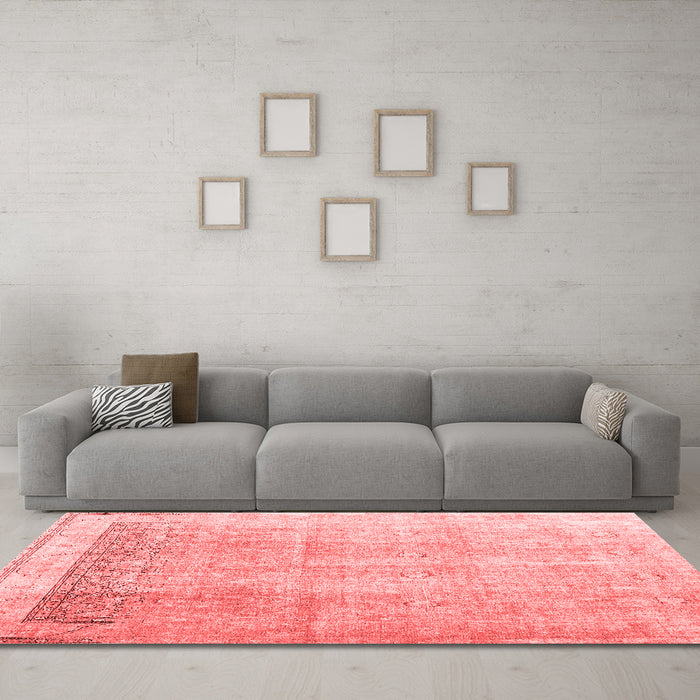 Contemporary Red Washable Rugs
