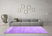 Machine Washable Abstract Purple Contemporary Area Rugs in a Living Room, wshcon2002pur