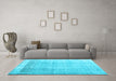 Machine Washable Abstract Light Blue Contemporary Rug in a Living Room, wshcon2002lblu