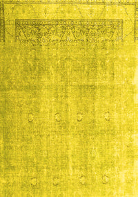 Abstract Yellow Contemporary Rug, con2002yw