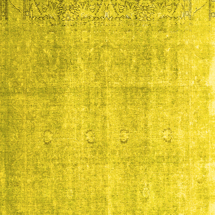 Abstract Yellow Contemporary Rug, con2002yw