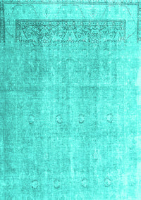 Abstract Turquoise Contemporary Rug, con2002turq