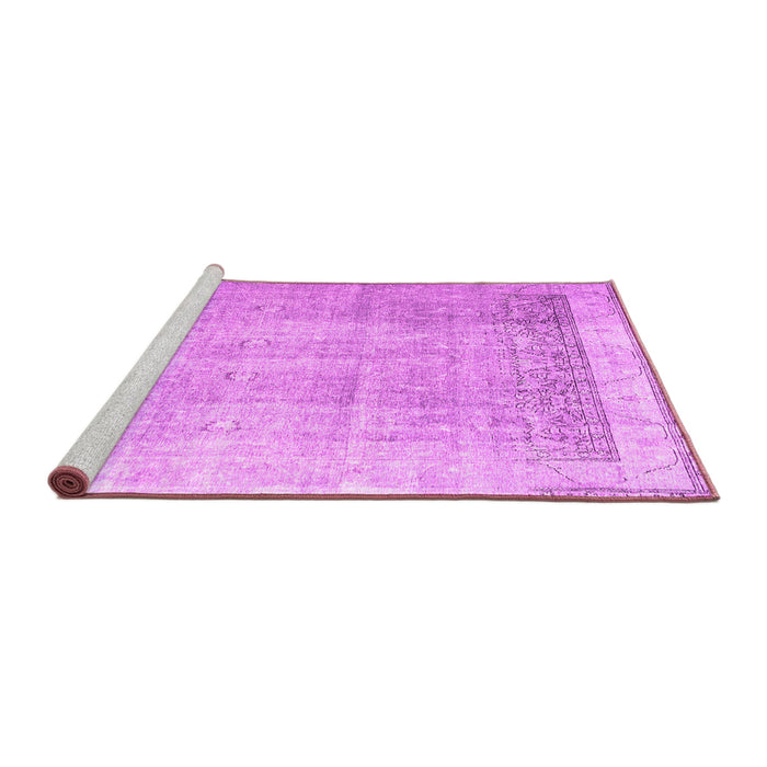 Sideview of Machine Washable Abstract Pink Contemporary Rug, wshcon2002pnk