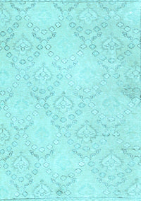 Abstract Light Blue Contemporary Rug, con2003lblu